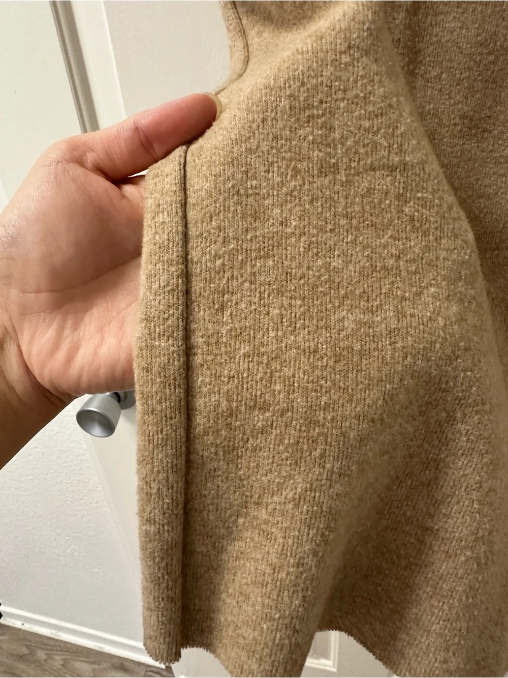 Zara Midi Knit Skirt in Camel Brown